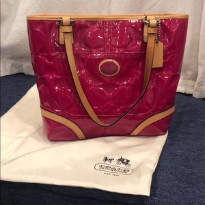 Coach Patent Leather Shoulder Bag